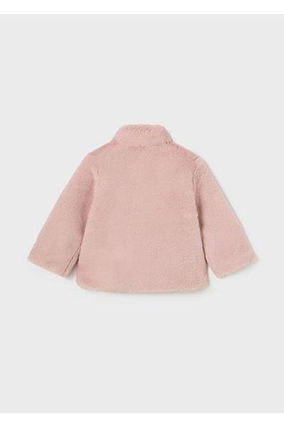 MAYORAL Baby Girl Pink Feather Coat