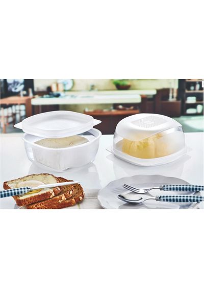 RNL04 3 Pieces Small Plastic Butter & Cheese Storage Container - 2362-3