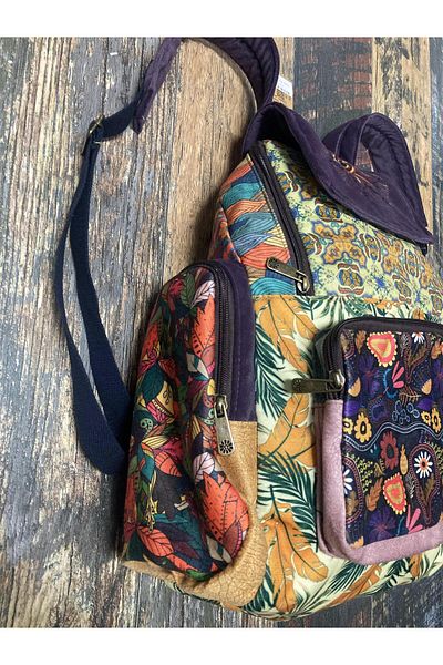 Street Bag Σχεδιασμός Patchwork Ethnic Αυθεντικό σακίδιο πλάτης Καθημερινή χρήση ταξιδιού