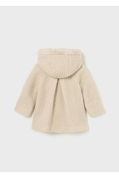 MAYORAL Baby Girl Brown Coat with Fur