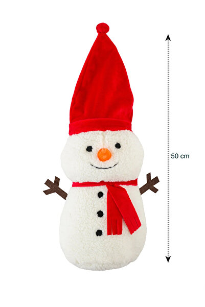 LC Waikiki Nakışlı Dolgulu Pelüş Kardan Adam Kırlent 50 Cm