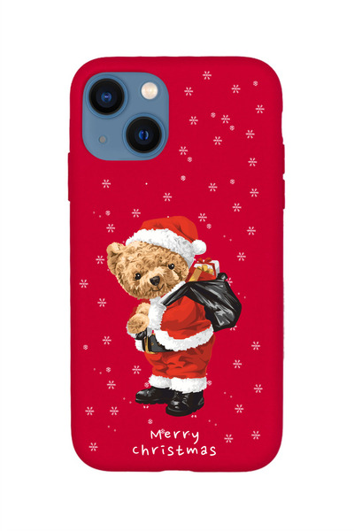 KaffCase حافظة هاتف آيفون 14 بلس لعيد الميلاد ورأس السنة الجديدة تيدي بير من ...