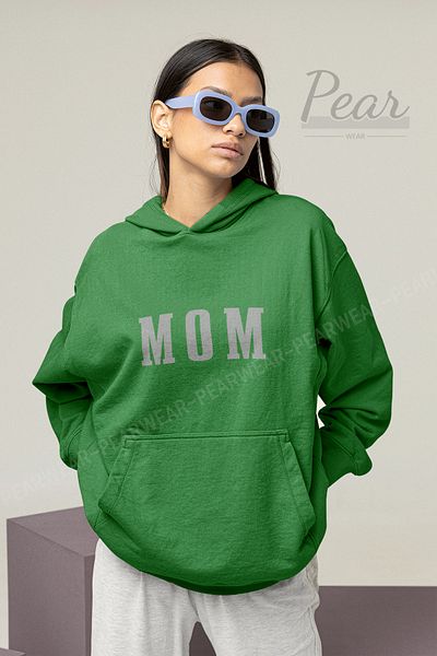 Pear Wear Γυναικεία φούτερ με κουκούλα με κουκούλα MOM με 3 νήματα Raster