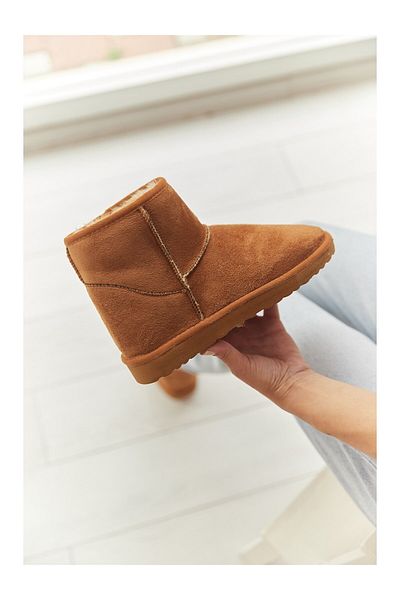shopcolic 017 CI Midi Γυναικεία Μποτάκια - Γούνινο Εσωτερικό Flatfoot