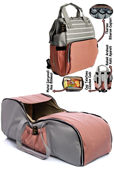 Portbebe Ana Kucağı + Anne Bebek Bakım Çantası Set 2'li