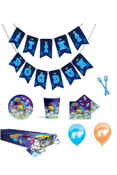 Kikajoy Kral Şakir Licensed 8 Person Birthday Set in Space
