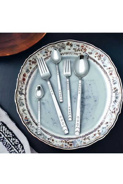 ARVEY Boxed 6 Person 30 Piece Cutlery Set Drop Model