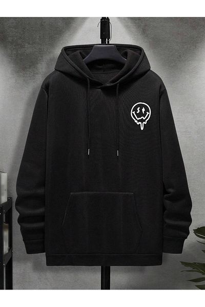 JDM Суитшърт с качулка и двустранен принт Face What People Think