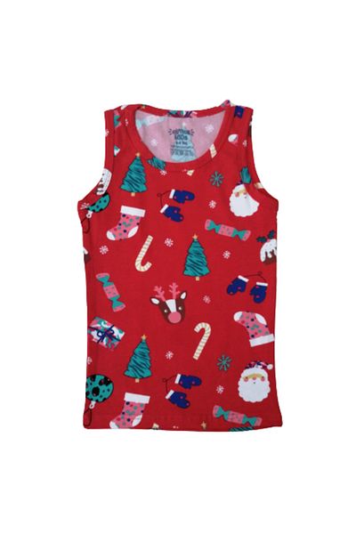 elmas kids Boy's Red Cotton New Year Themed Athlete Boxer Set