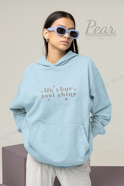 Pear Wear Hanorac supradimensionat cu glugă, cu 3 fire, cu imprimeu Slay Queen