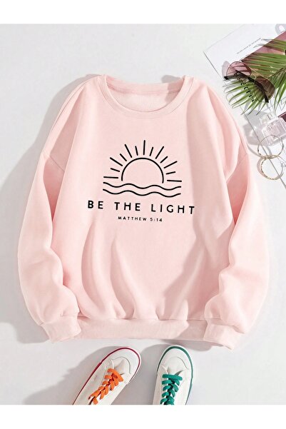 over head oh Ženska ružičasta majica sa kratkim rukavima "Be The Light" Štampano