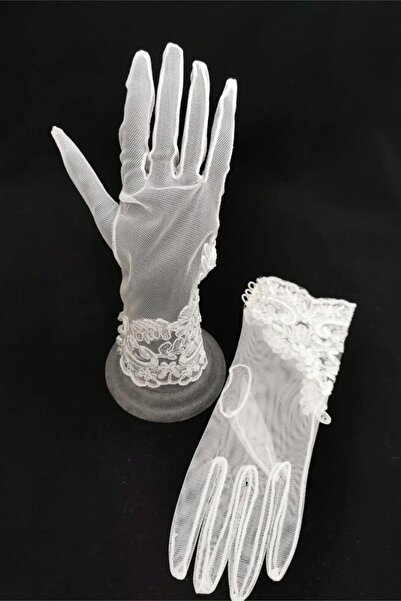 Hayalperest boncuk White Wedding Gloves, Bridal Gloves, Gloves