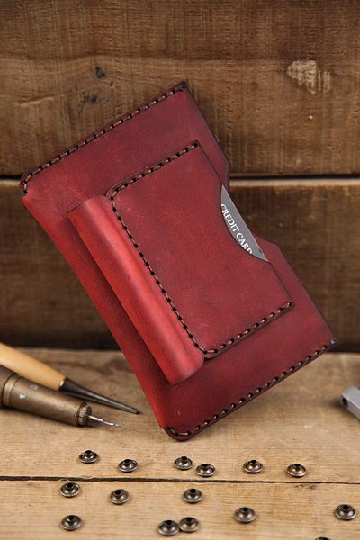 New Coast Leather 1900's Ръчно изработен портфейл за паспорт от естествена кожа