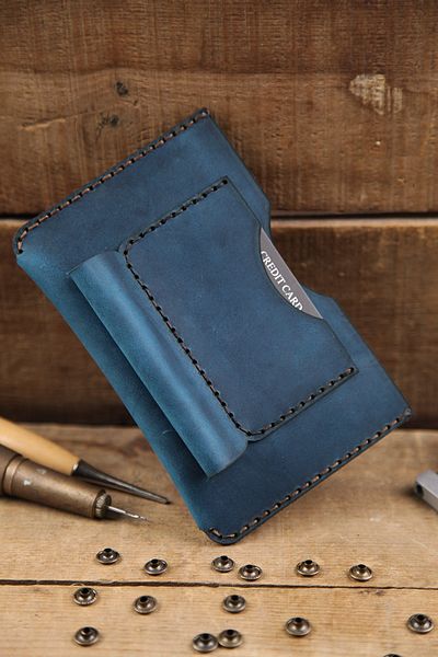 New Coast Leather 1900's Ръчно изработен портфейл за паспорт от естествена кожа
