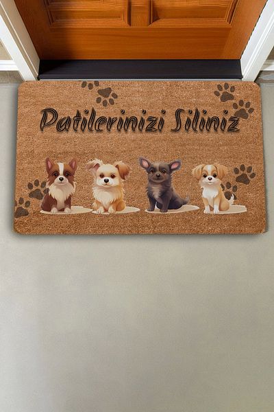 Valerine Life Set of Four Cute Dogs Wipe Your Paws Door Mat 45x70cm