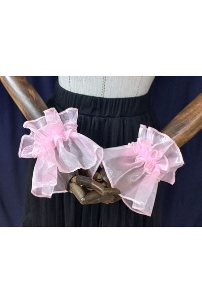 es moda shop Lavin organza cuff bracelet baby pink