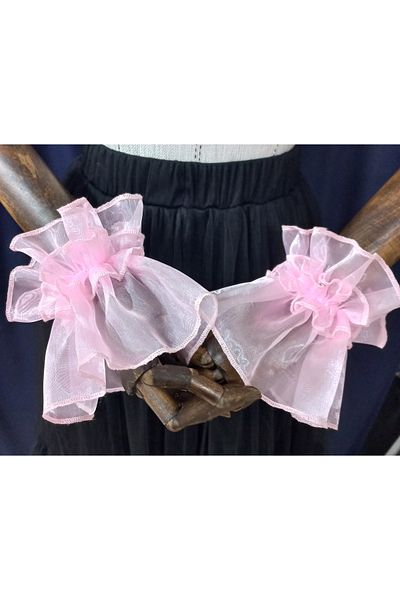 es moda shop Lavin organza cuff bracelet baby pink
