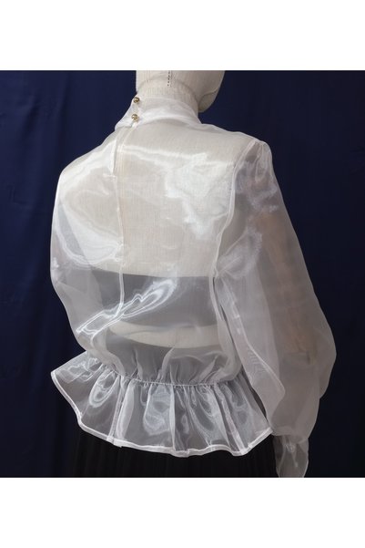 es moda shop Venessa organza blouse white
