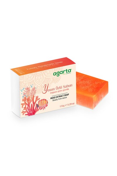 Agarta Moisturizing and Exfoliating Soap with Loofah Fiber and Seaweed Extract, 150g