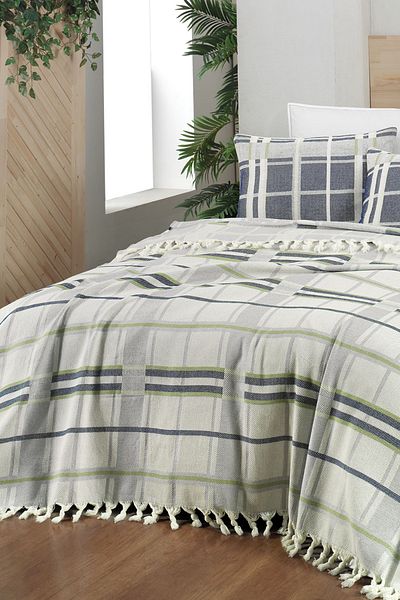 Sarev Frodo Gray Double Cotton Bedspread Set