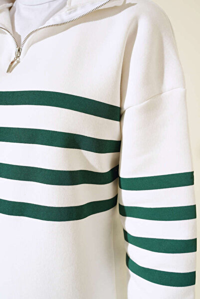 VOLT CLOTHİNG Women's Three Thread Collar Zipper Tunic