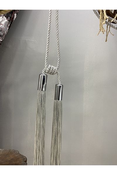 Akcan Light Gray Color Silver Vera Long Bracelet