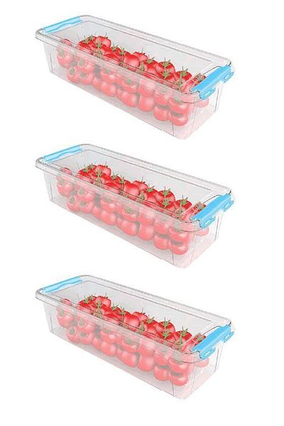 RNL04 3 Pieces Maxi Plastic Storage Container 2.5 Lt - 2275