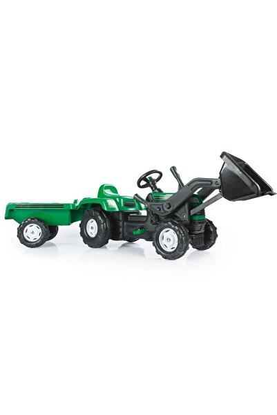 Dolu 8048 Ranchero Römorklu Pedallı Traktör Yeşil Çocuk Traktör