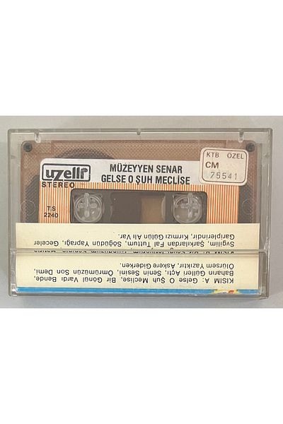 Plakevi İzmir Müzeyyen Senar Gelse O Shuh Meclise Paper Printing Cassette (Original Period Uzelli Printing)