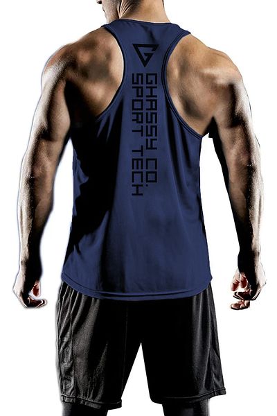 GHASSY CO. شركة غاسي. ملابس رياضية للرجال ذات مقاس Y-back للياقة البدنية واللياقة البدنية Gym-101