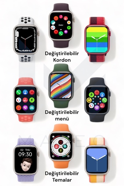 MATEO Akıllı Saat T500 +  Ultra Pods Kablosuz Kulaklık  Şık ve Hafif Tasarım Üstün Ses Kalitesi