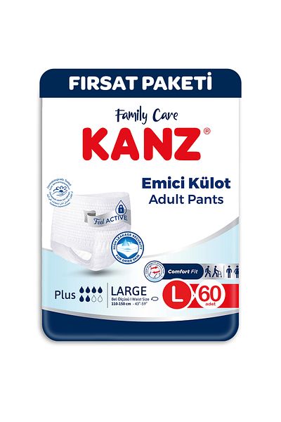 Kanz Absorbent Panties Patient Diapers Size L 60 Pieces