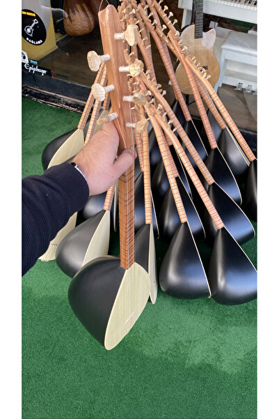 3M Atölye Saz Bağlama Uzun Sap Kompozit Saz Öğrenci Sazı Siyah Saz