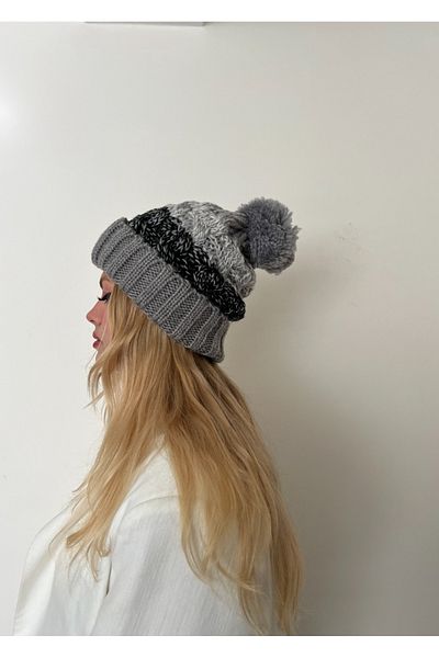 KİLİGİSTANBUL Unisex Beret with Fur Inside
