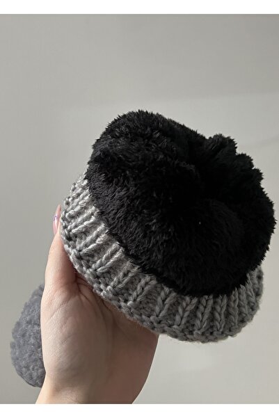 KİLİGİSTANBUL Unisex Beret with Fur Inside