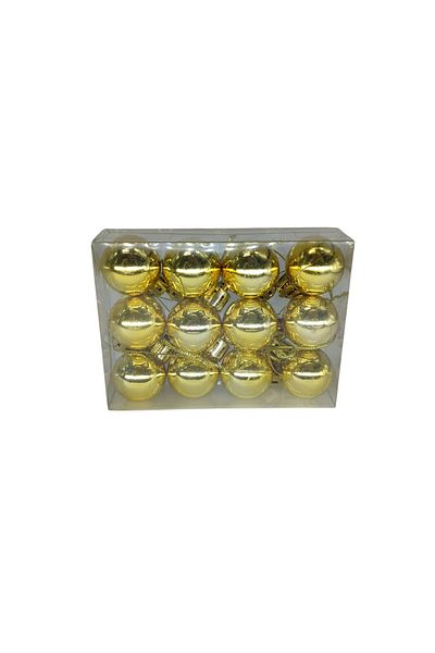 Cansüs 2cm Cici Shiny Μπάλα Χριστουγεννιάτικου Δέντρου 12 Τεμάχια