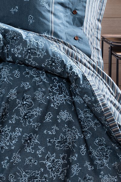Yataş Set cuvertură de pilota Aveline Indigo Double Ranforce