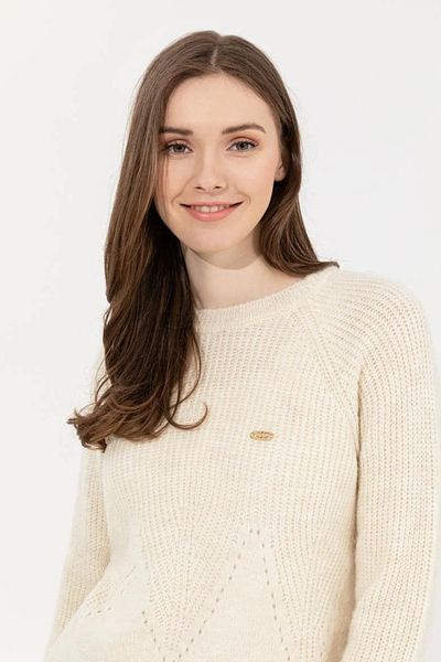 U.S. Polo Assn. Pulover de damă crem Melange