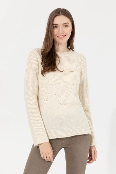 U.S. Polo Assn. Pulover de damă crem Melange