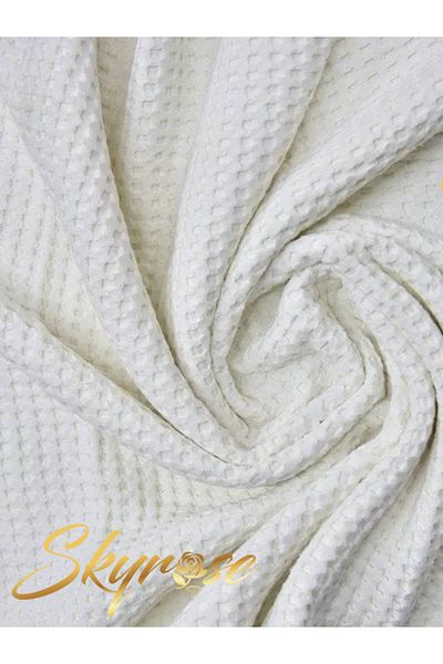 Skyrose White Single Pique with Cotton Pool, 160x230 cm Single Hotel Pique, Economic Pique, White Cover