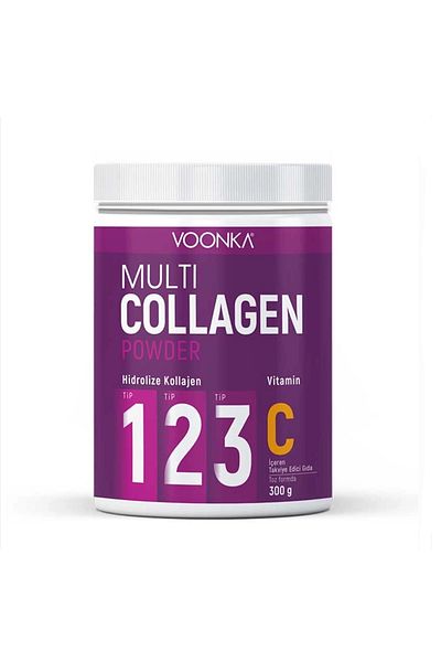 Voonka MultiCollagenPowder ContainingVitaminC - 300GrFood Supplement