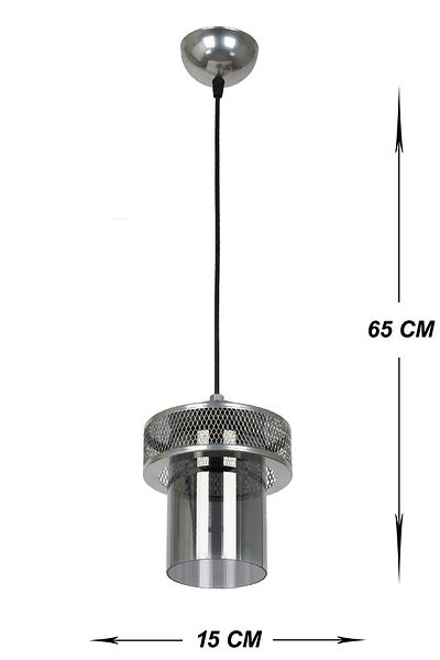 VENON LIGHTING PIANO SINGLE GLASS BLACK CHROME CHANDELIER
