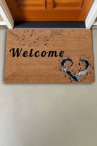 Valerine Life Music Love Welcome Door Mat 45x70cm
