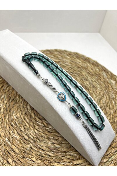 asilhantesbihcilik 925 Ayar Gümüş Püskül Tasarım Ateş Kehribarı