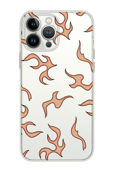 shoptocase حافظة هاتف شفافة ممتازة بتصميم لهب صغير متوافقة مع هاتف Iphone 15 ...