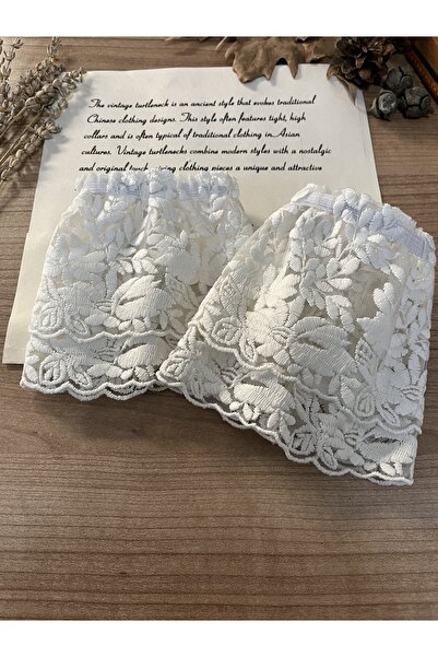 SHERLOCK HOME Pamuklu Fisto Kolluk MODEL 4 (BEYAZ)