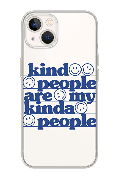 shoptocase Iphone 13 Uyumlu Kind People Tasarımlı Şeffaf Telefon Kılıfı