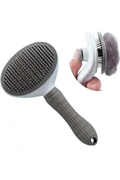 PatiCarni Pet Comb Automatic Cleaning Buttoned Pet Brush Cat Dog Hair Collector Comb