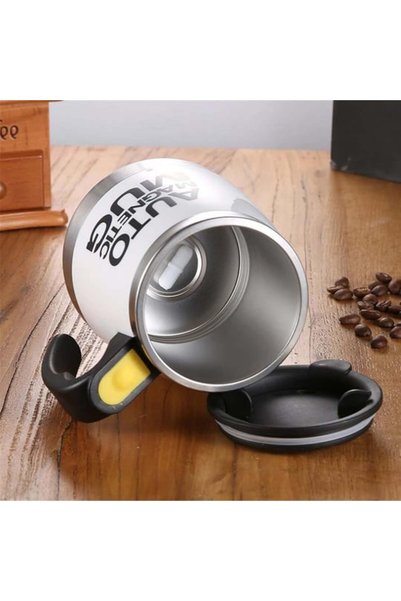 Hediye Rüzgarı Automatic Self Mixing Magnetic Mug Creative Stainless Steel