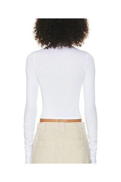 Nsb Tasarım Women's white high-top crop top
